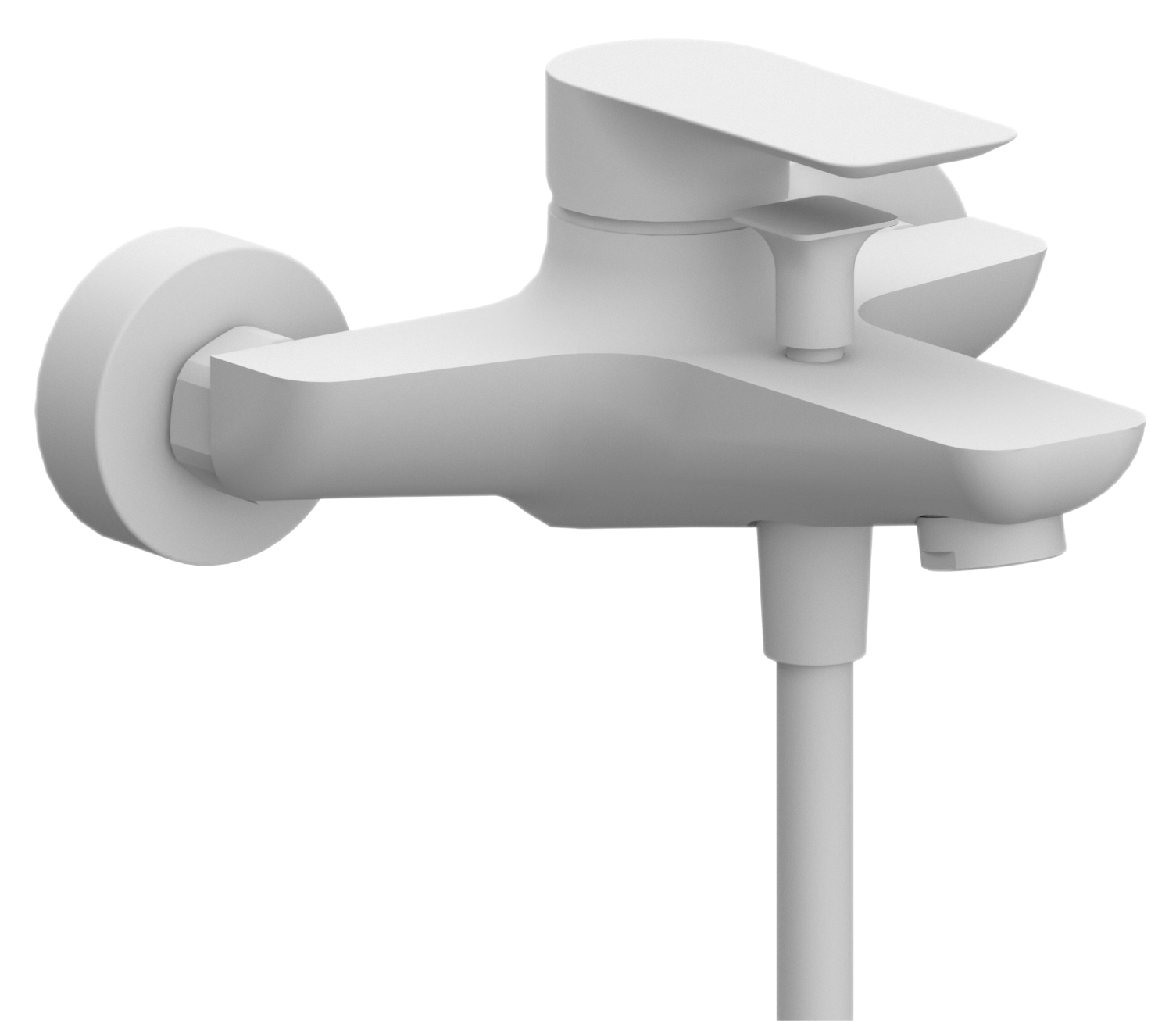 Смеситель для ванны Remer Infinity I05BO, белый матовый