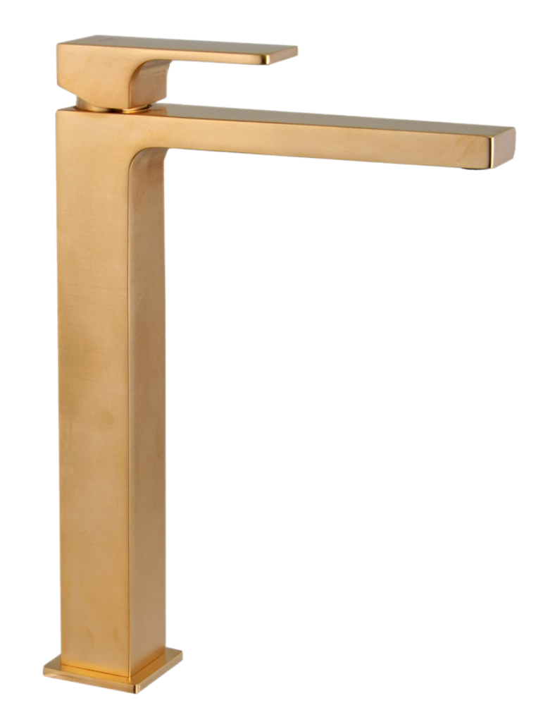 Смеситель для раковины Remer Absolute AU11LBG, золото брашированное