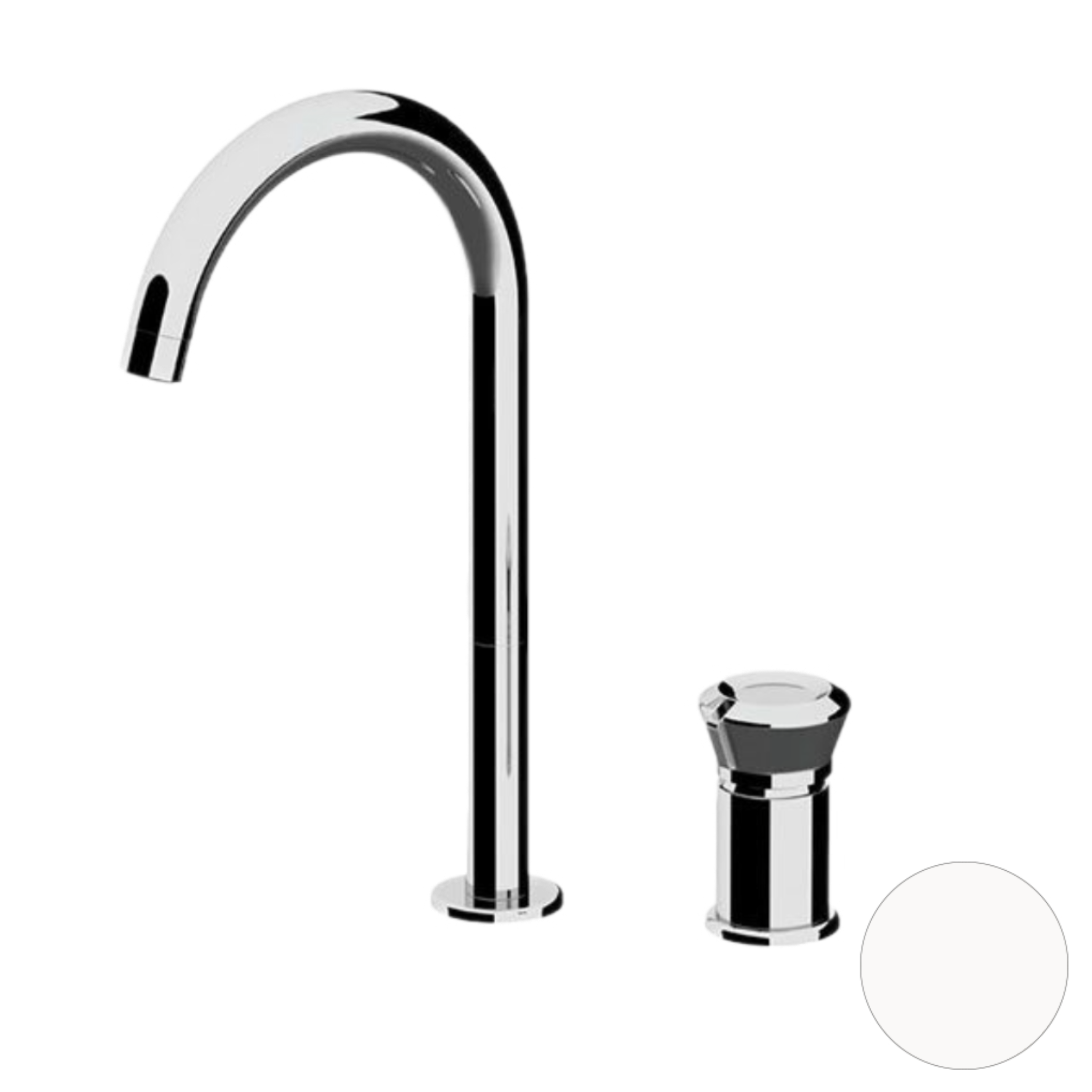 Смеситель для раковины Remer Element ET57LBO, белый матовый