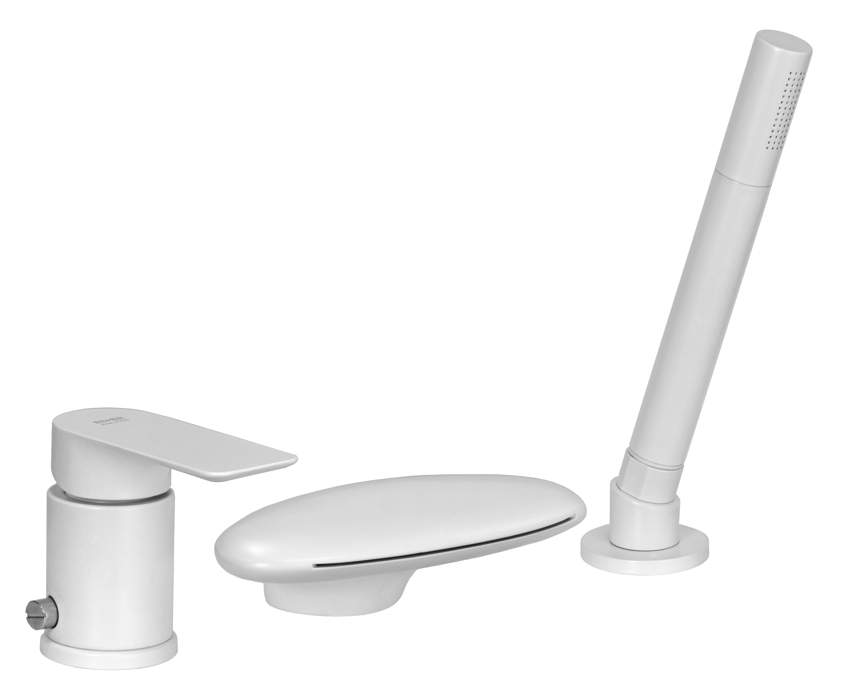 Смеситель для ванны Remer Infinity I07UFBO, белый матовый