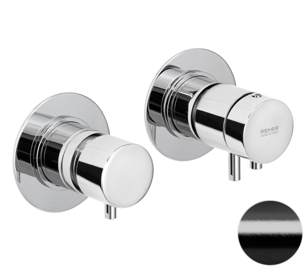 Смеситель термостатический для душа Remer X Style XT96D3CFP, черный брашированный хром
