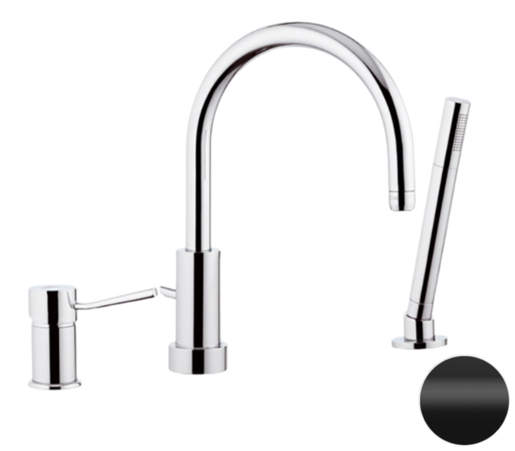 Смеситель для ванны Remer Minimal N072NO, черный матовый