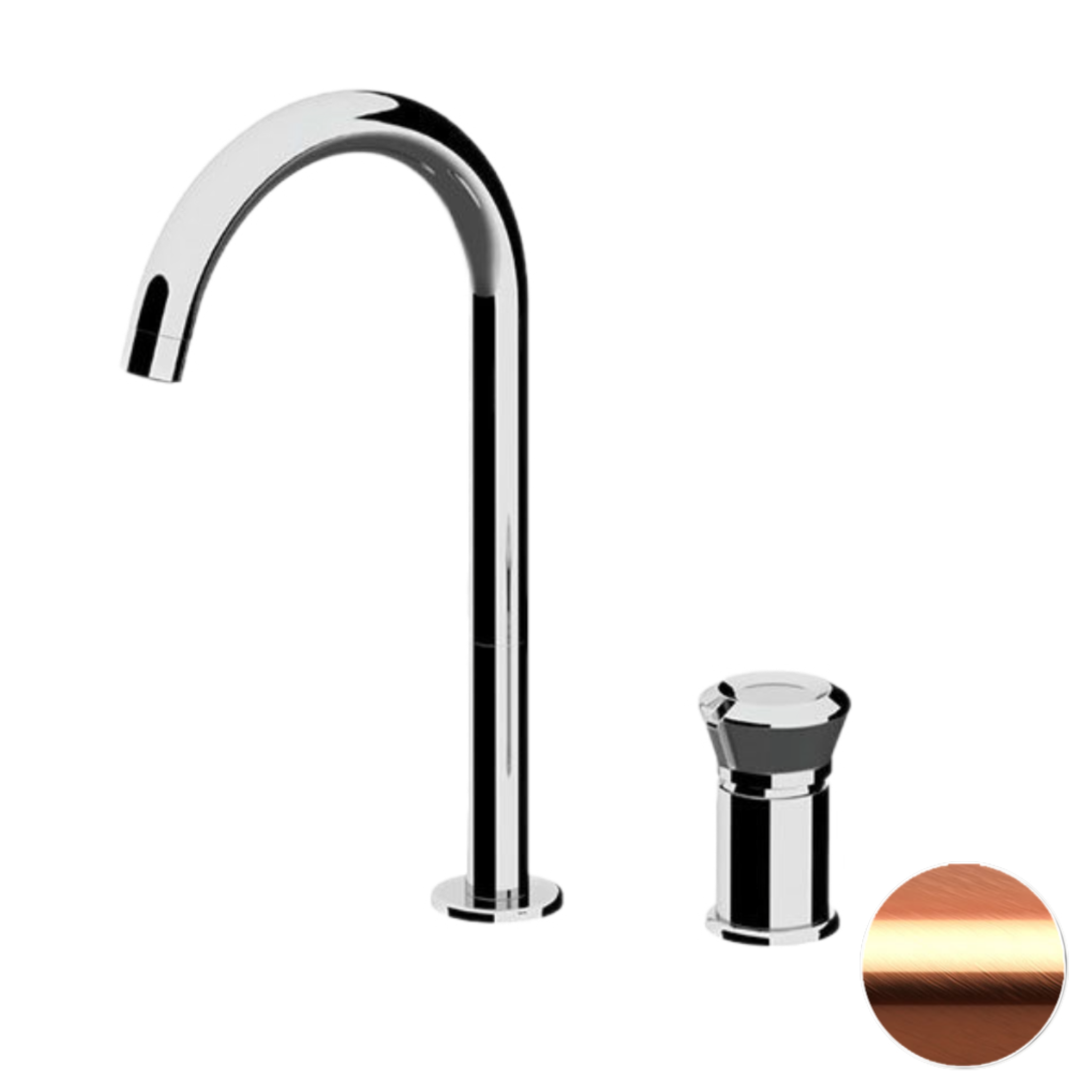 Смеситель для раковины Remer Element ET57LRP, медь брашированная