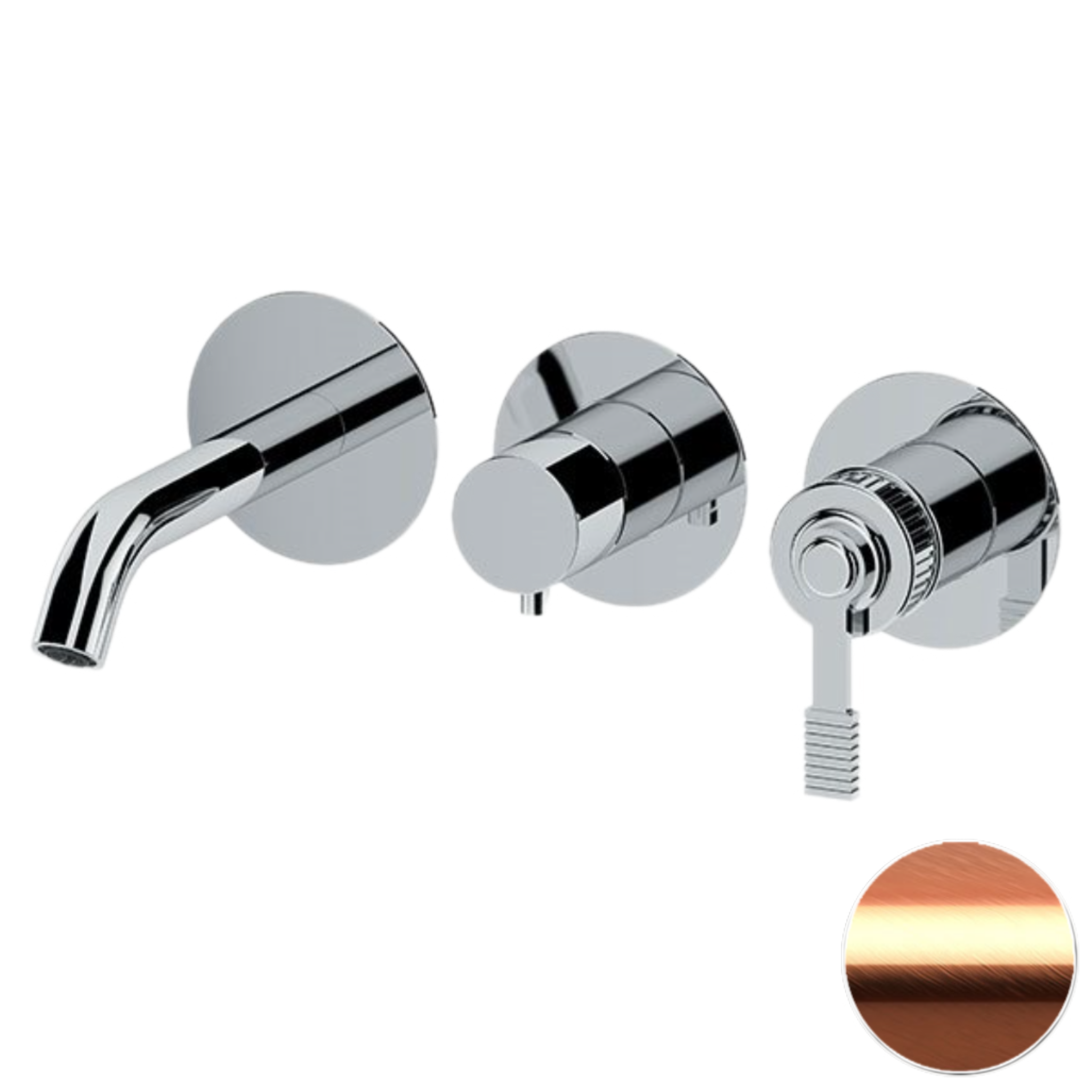 Смеситель для ванны Remer Atelier AL54D2PWBRP, медь брашированная