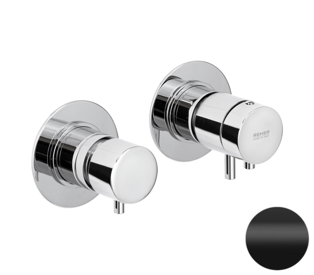 Смеситель термостатический для душа Remer X Style XT96NO, черный матовый