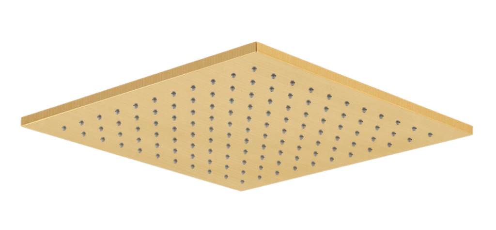 Верхний душ с шарнирным соединением 30 см Remer 359SSLBGX, золото брашированное