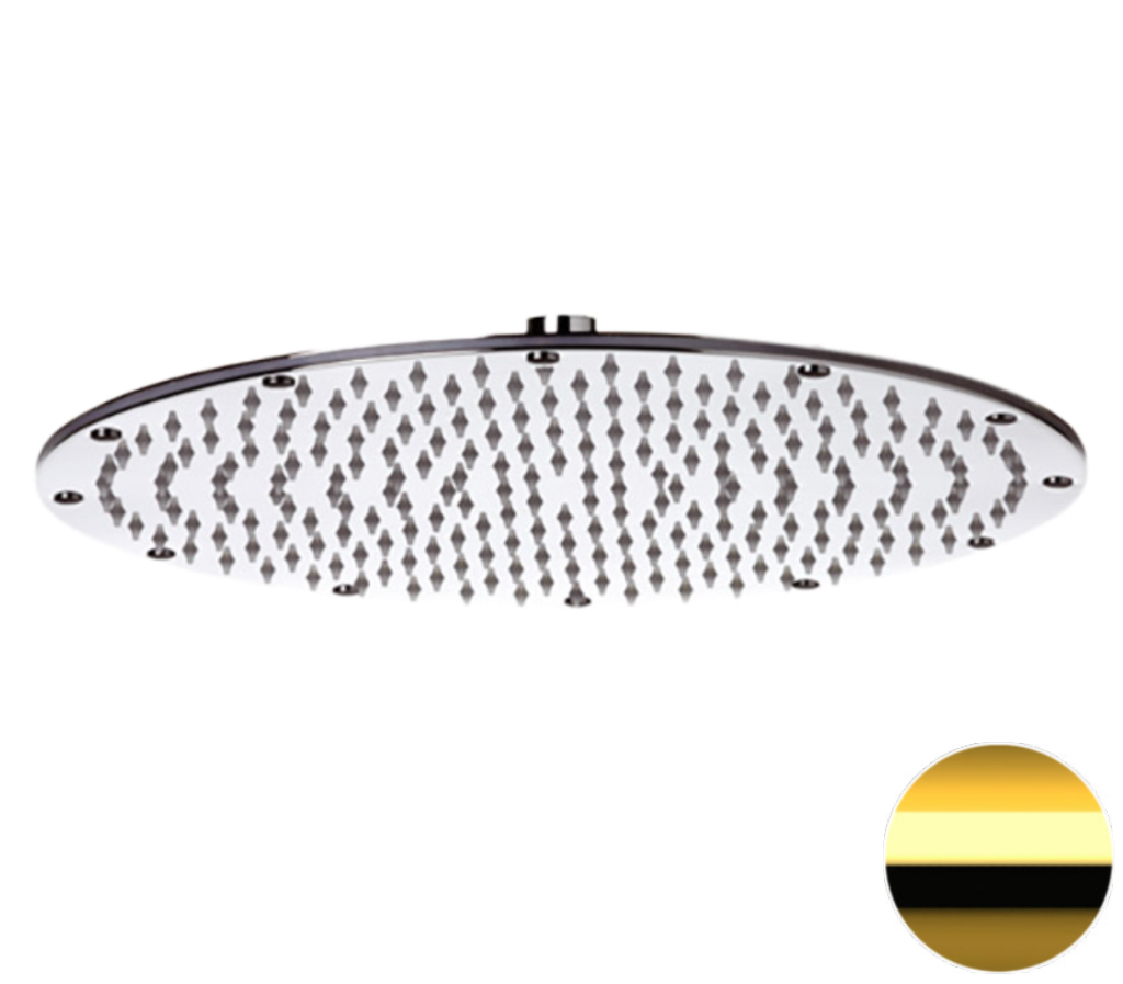 Верхний душ с шарнирным соединением 35 см Remer 359MMXLDO, золото глянцевое