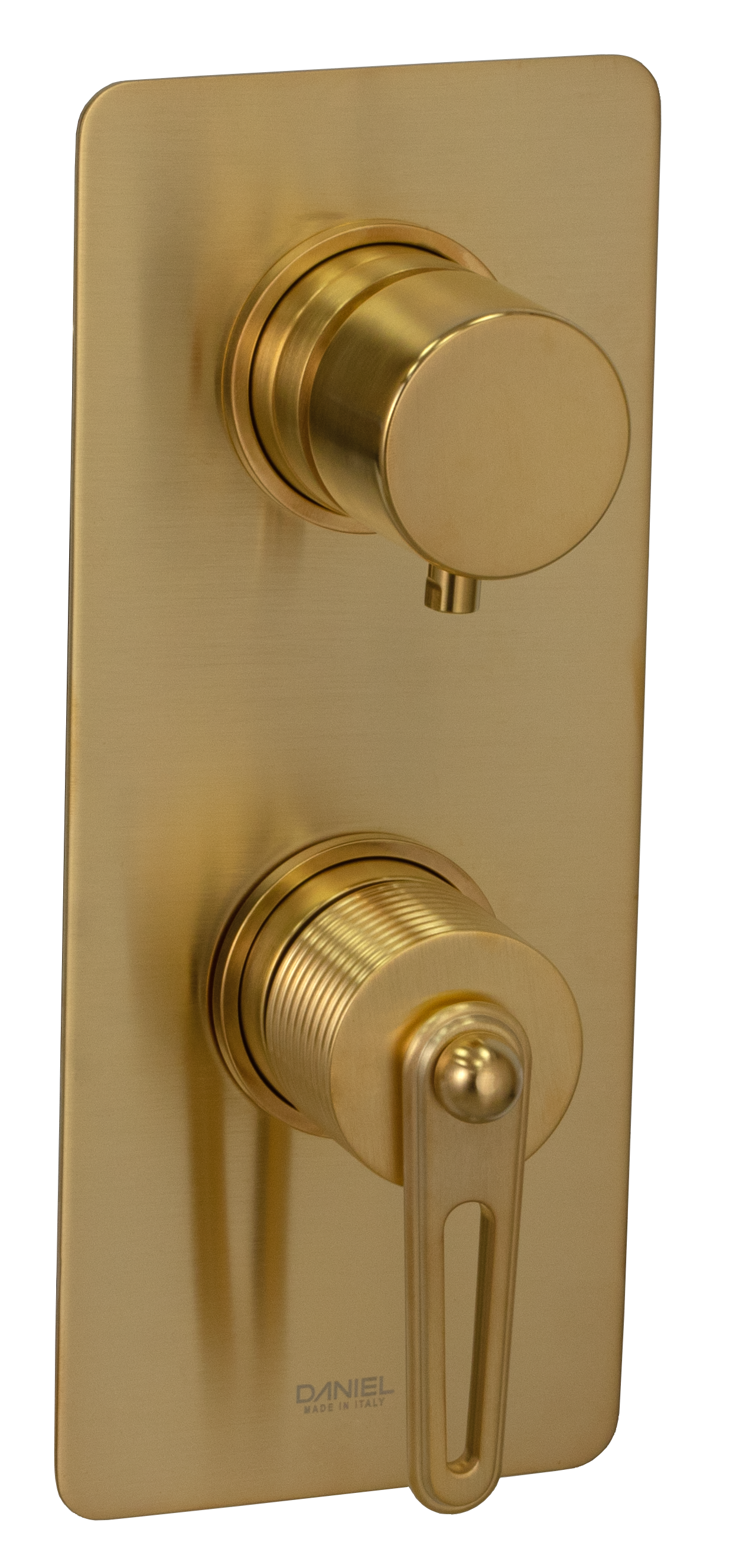 Смеситель для душа Daniel Brooklyn BY612D2KBDP, золото брашированное