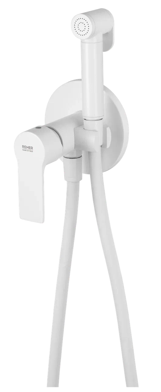 Гигиенический душ со смесителем Remer Energy EY65WBO, белый матовый