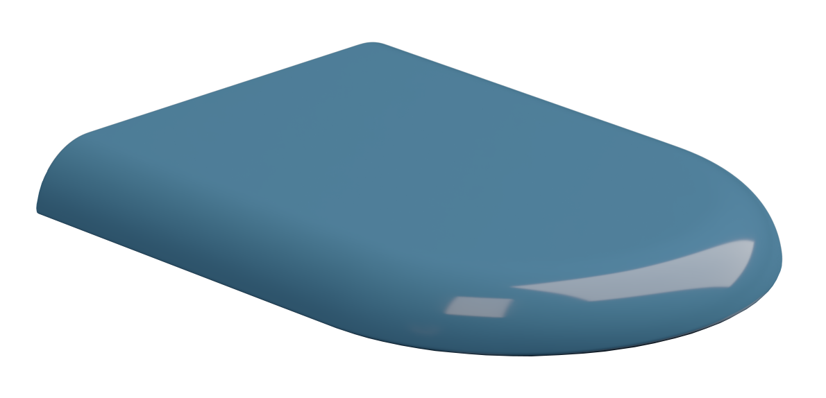 Крышка с сиденьем для подвесного унитаза с микролифтом GSG Ceramic Design Petra PECOPRTICR040, Denim Glossy