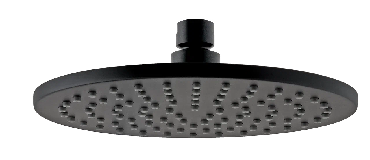 Верхний душ 20 см с шарнирным соединением Remer 359MM20NOX, черный матовый