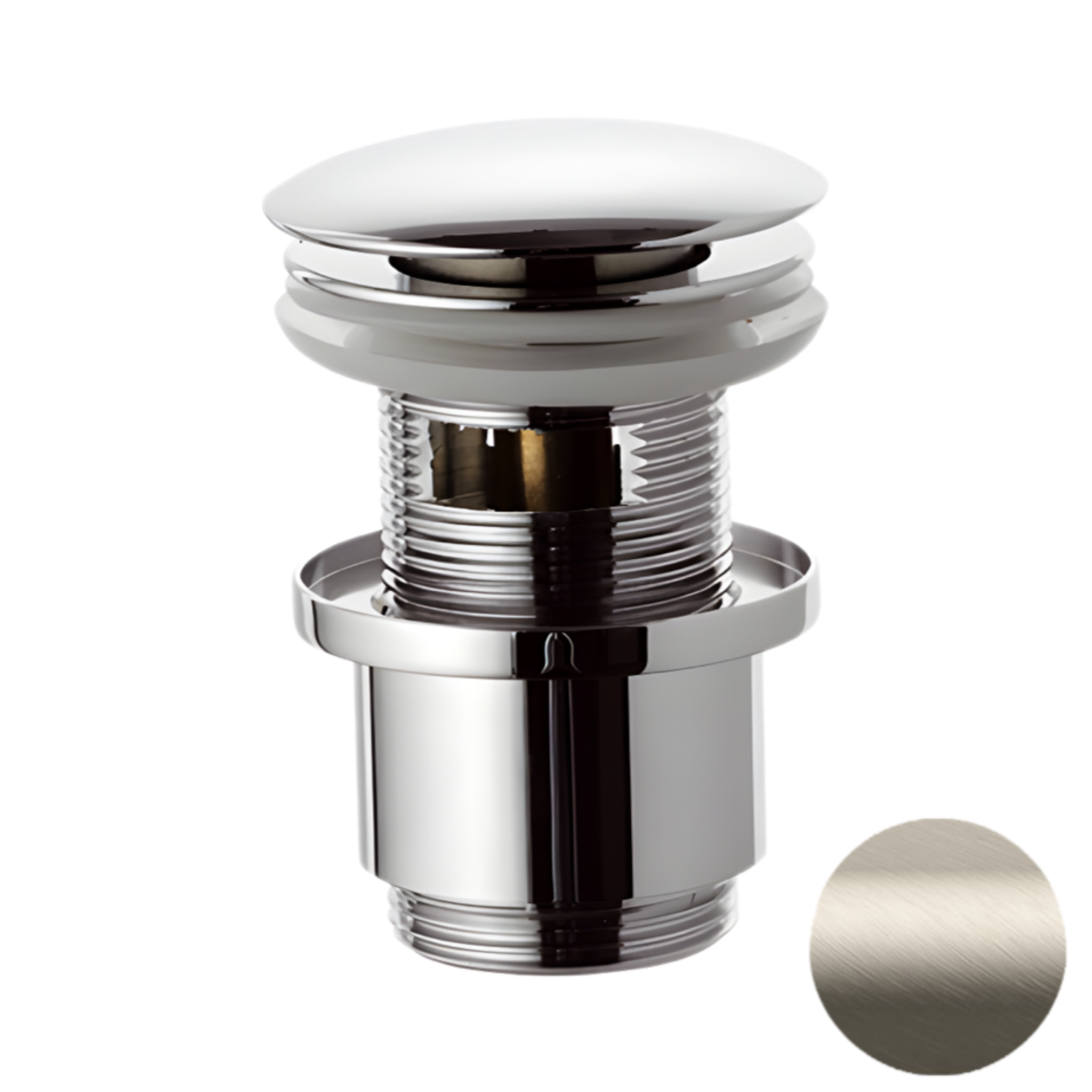 Донный клапан с переливом 1”1/4 Remer 905CC2114XV, сталь