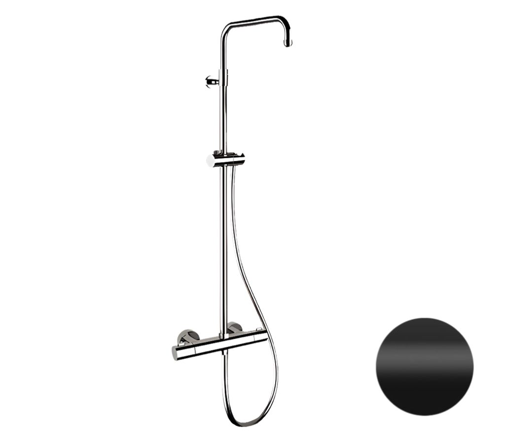 Душевая система термостатическая Remer Elegance EQ32ASSDNO, черный матовый
