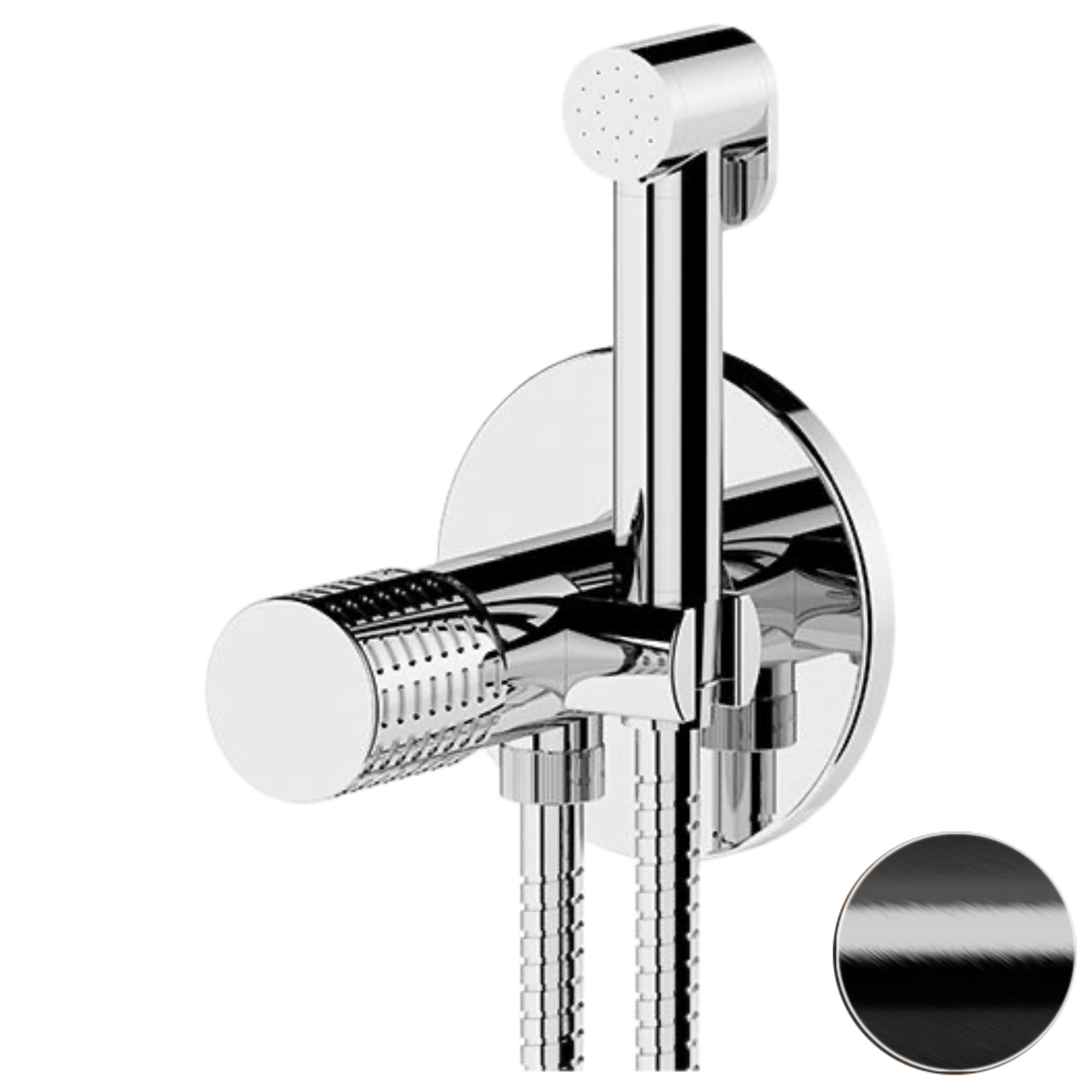 Гигиенический душ со смесителем Remer Celebrity CEC65WCFP, черный брашированный хром