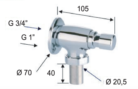 Кран порционный 3/4" Remer Tempor TE170