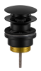 Донный клапан универсальный 1”1/4 Daniel A735R15, чёрный матовый