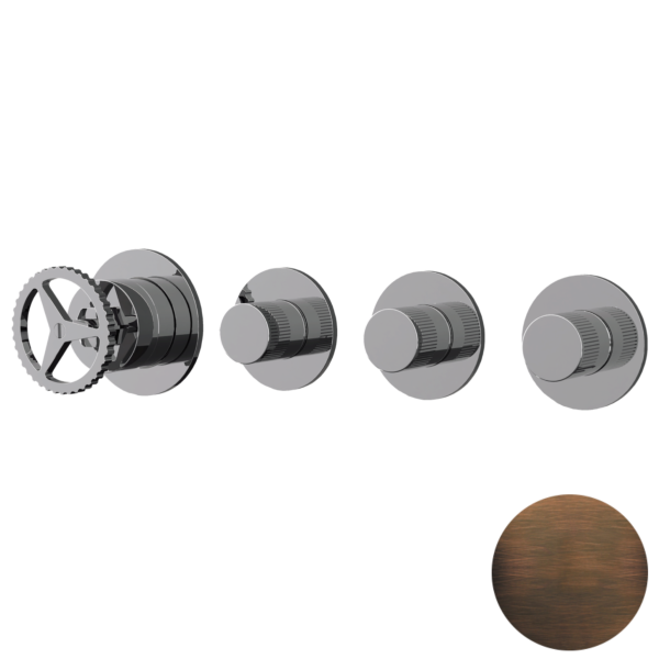 Смеситель для душа Remer Chrono CH98D3PWBBR, бронза масляная