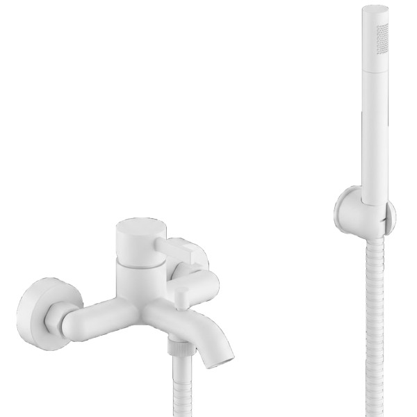 Смеситель для ванны Remer Metrica MC02BO, белый матовый