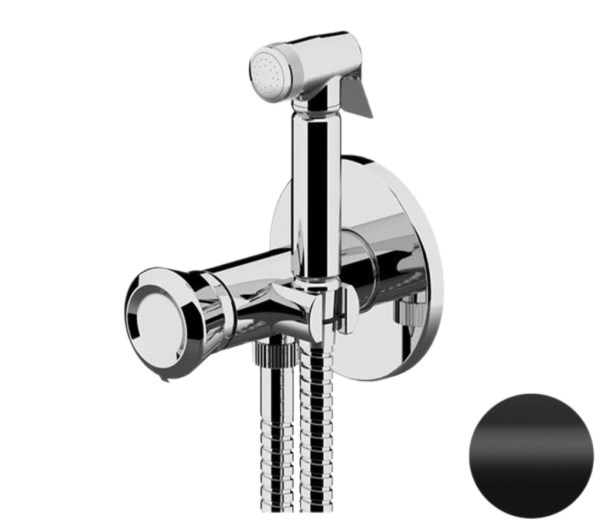 Гигиенический душ со смесителем Remer Element ET65NO, черный матовый