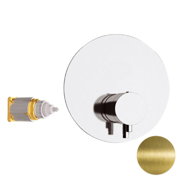 Смеситель термостатический для душа Remer Elegance NT30KBVO, состаренная латунь