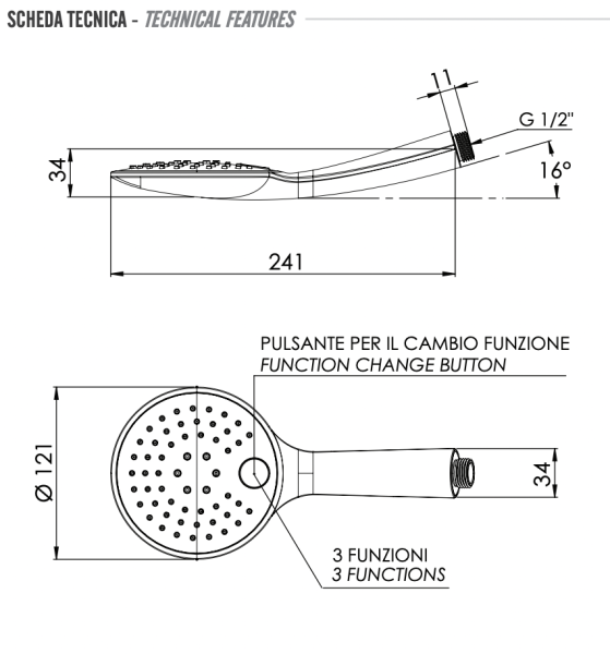 Ручной душ Remer 315P3X