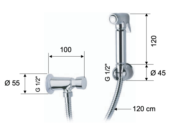 Кран порционный гигиенический Remer Tempor 332TEL
