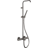 Душевая система термостатическая с изливом без верхнего душа Remer Elegance EQ34A7MCSSOFCFP, черный брашированный хром
