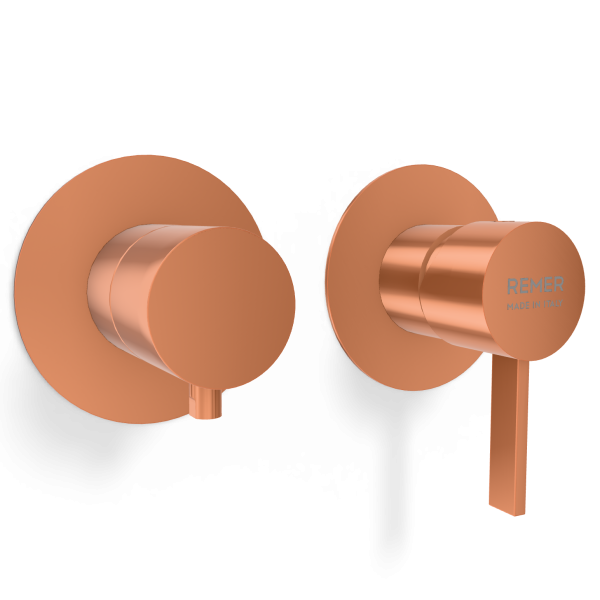 Смеситель для душа Remer Metrica MC92ZPWBRP, медь брашированная
