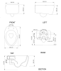 Чаша подвесного унитаза GSG Ceramic Design Touch TOWCSOSC000, белый глянцевый