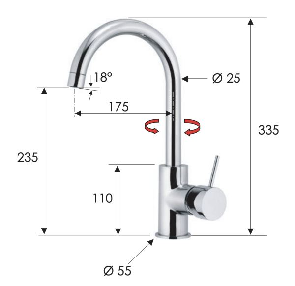 Смеситель для кухни Remer X Style X72