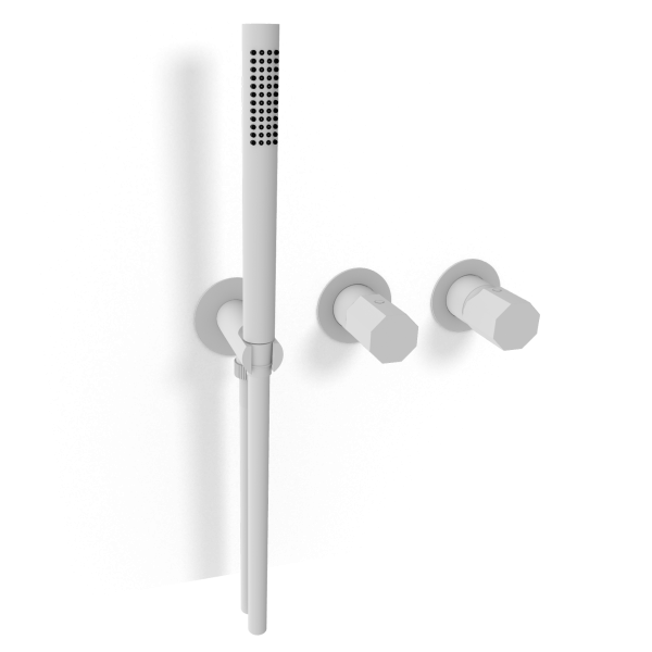 Смеситель для душа Remer Ottagono ON97D3PWBBO, белый матовый