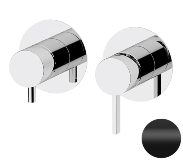 Смеситель для душа Remer Metrica MC93ZPNO, черный матовый