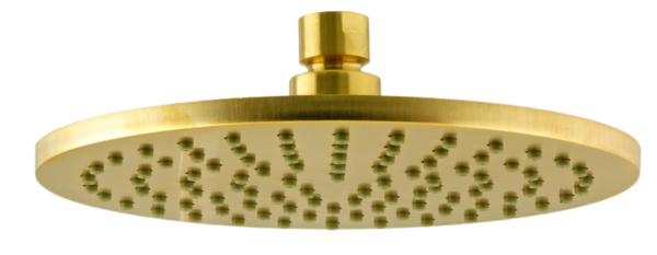 Верхний душ 20 см с шарнирным соединением Remer 359MM20BGX, золото брашированное