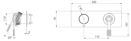 Смеситель для душа Remer Atelier AL93ZWBXV, сталь