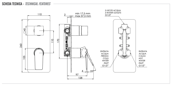 Смеситель для душа Remer Dream D93