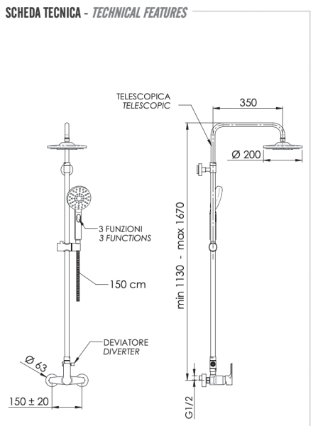 Душевая система Remer Energy EY37AEC20