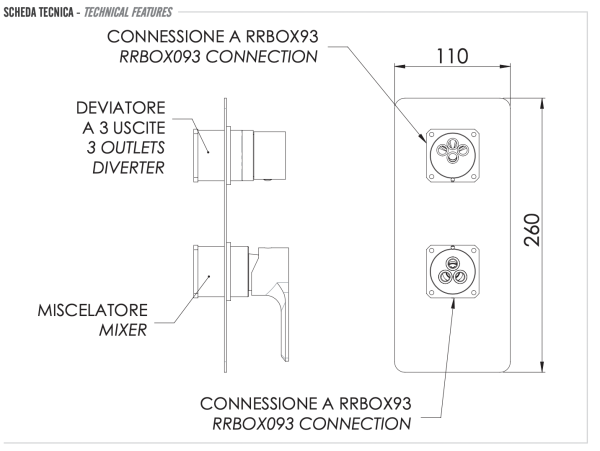 Смеситель для душа Remer Energy EY93KBNP, никель брашированный