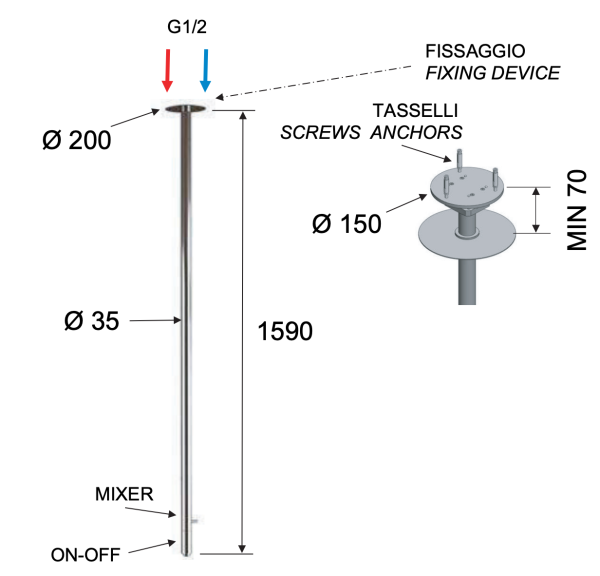 Смеситель для раковины 166 см Remer X Style N17CFP, черный брашированный хром