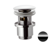 Донный клапан с переливом 1”1/4 Remer 905CC2114CFP, черный брашированный хром