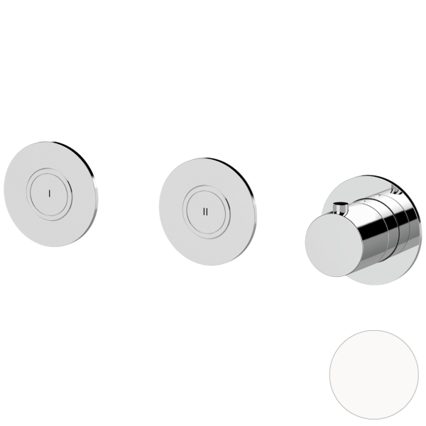 Смеситель для душа термостатический Remer X Style X99D2PKBBO, белый матовый