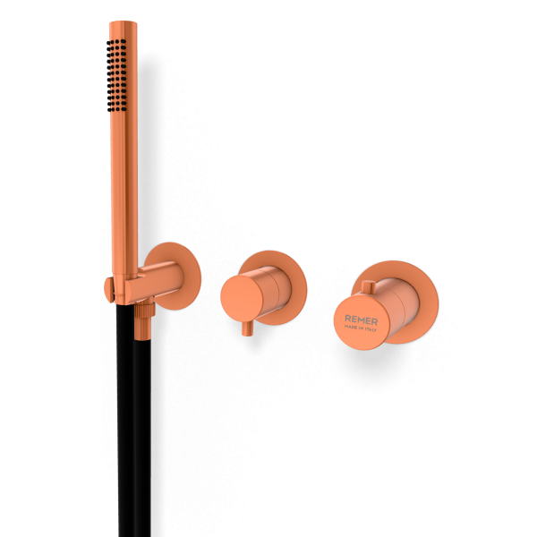 Смеситель для душа Remer X Style XT97D2PWBRP, медь брашированная