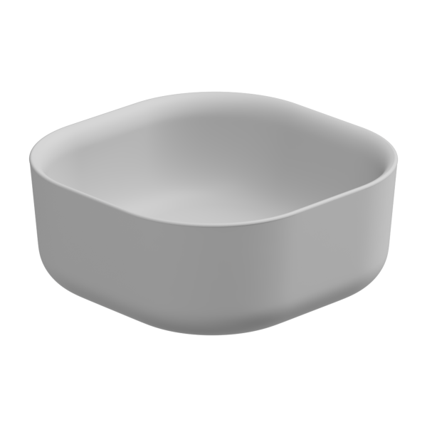 Раковина накладная 42 см GSG Ceramic Design Hit! HILAVQU42001, белый матовый