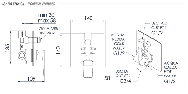 Смеситель для душа Remer Dream D09