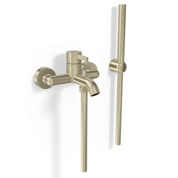 Смеситель для ванны Remer Metrica MC02NZ, никель брашированный PVD