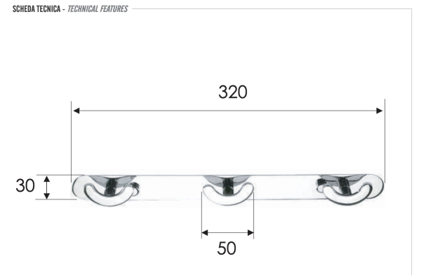 Крючок тройной Remer RB313CR