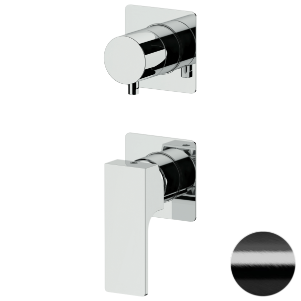 Смеситель для душа Remer Absolute AU92PWBCFP, черный брашированный хром