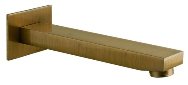 Излив настенный 18 см Remer Qubika 91QVO, состаренная латунь