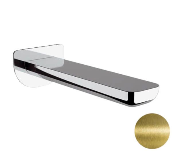 Излив настенный 18 см Remer Infinity 91IVO, состаренная латунь