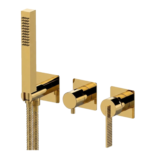 Смеситель для душа Daniel Club ANC712D3PWBGP, золото глянцевое PVD