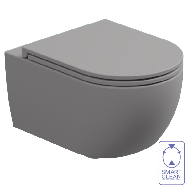 Чаша подвесного унитаза биколор GSG Ceramic Design Like LKWCSOBI000/038, Fumo Matt